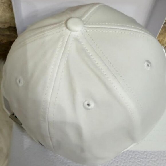 White Logo Baseball Cap Adjustable Strap